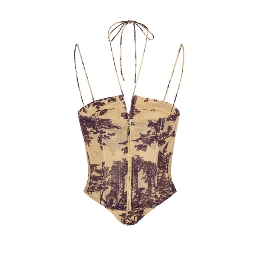 Miaou Aphex Corset in Gold Toile - Picture 2 of 7
